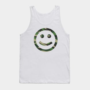 smile icon army Tank Top